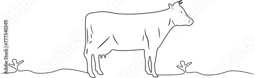 line art cow 