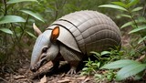 An-Armadillo-With-Its-Scales-Blending-Into-The-Und- 2