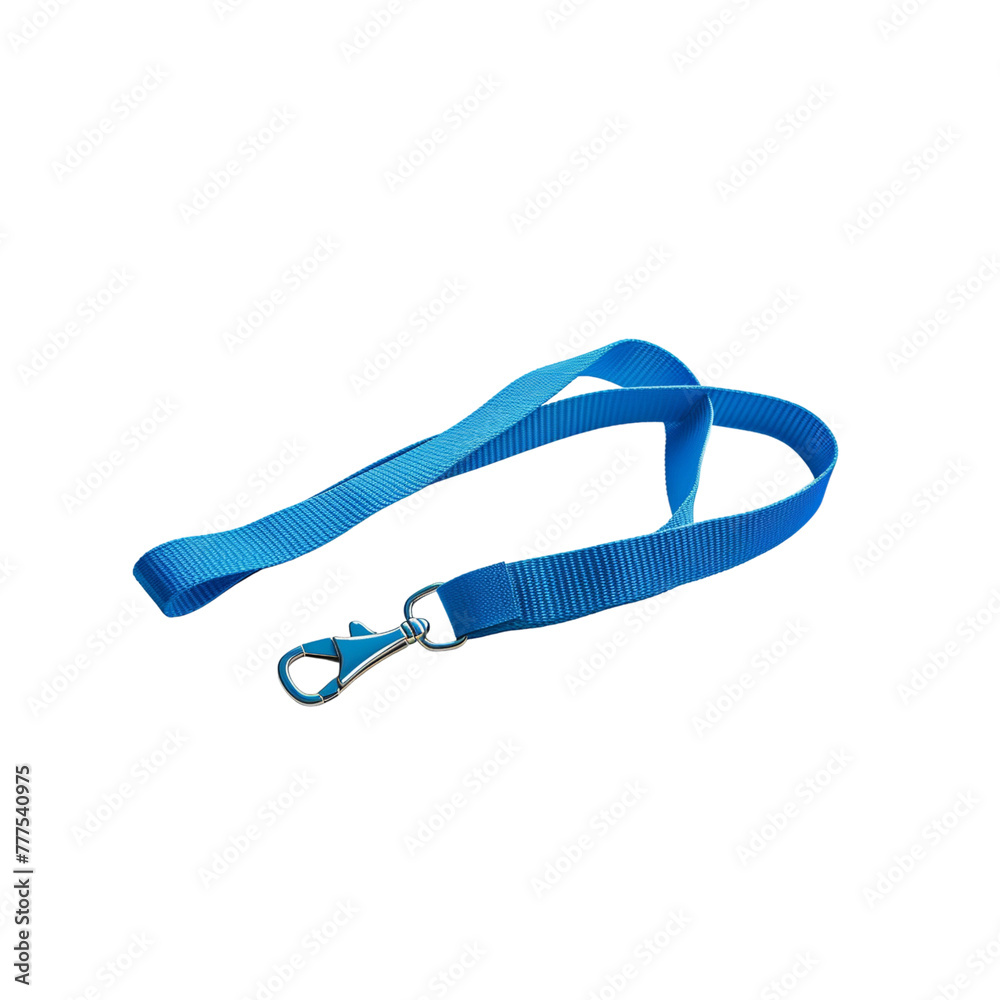 Blue lanyard isolated transparent, Generative AI Blue lanyard isolated transparent, Generative AI
