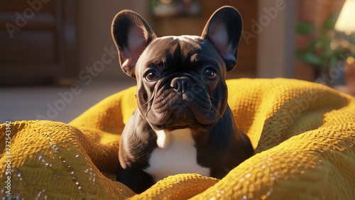 Frolicking French Bulldog: A Joyful Jump in the Great Outdoors