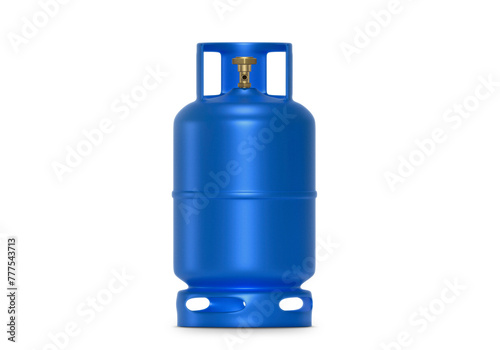 Blue gas tanks, transparent background