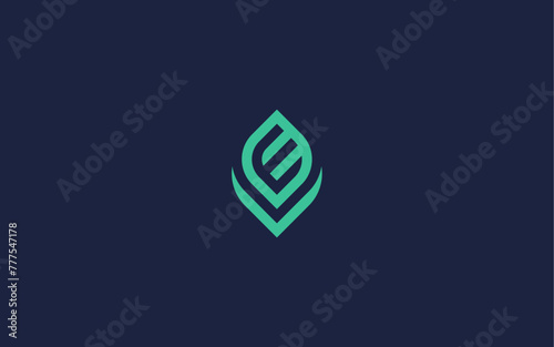 letter ev with leaves logo icon design vector design template inspiration