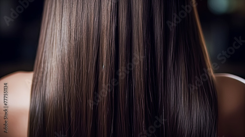 A woman with long brown hair