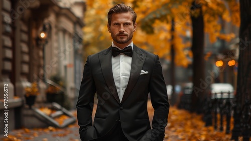 Elegant formal wear for men exudes sophistication and style. Tailored suits, crisp dress shirts, sleek ties, and polished shoes create a refined ensemble for any occasion.
