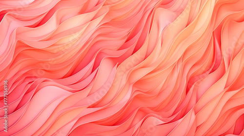 A pink and orange wave pattern with a lot of detail