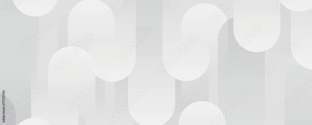 White and grey abstract modern transparency circle presentation background. Vector circles template. gradient vanishing circles. Creative illustration for poster, web, landing, page, cover