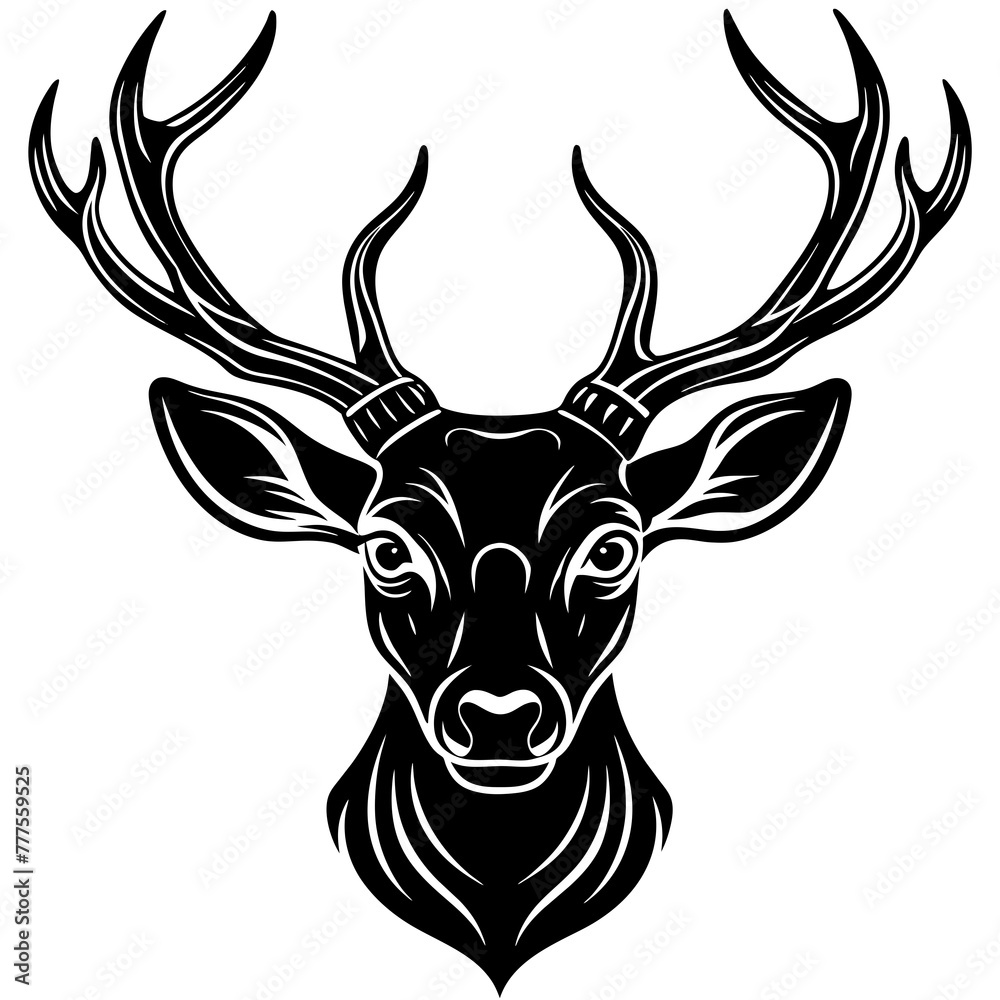 deer--head-silhouette-vector-on-white-background 