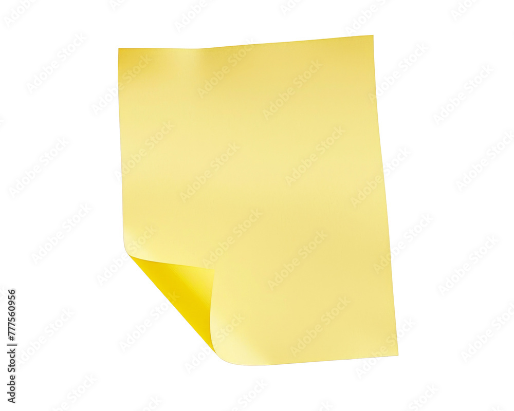 Paper sticky note isolated on transparent background Paper sticky note isolated on transparent background