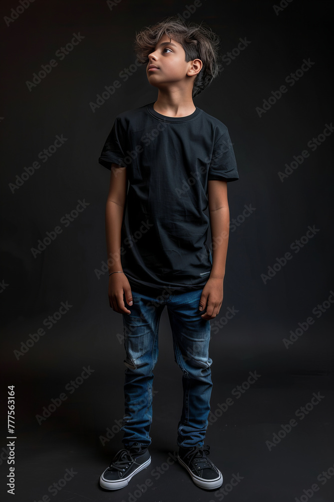 Young Dreamer Gazing Towards Future Aspirations - Inspirational Youth Banner Young Dreamer Gazing Towards Future Aspirations - Inspirational Youth Banner