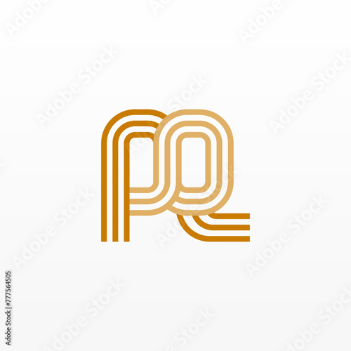 Modern minimal style PQ initial logo suitable for individual businesses