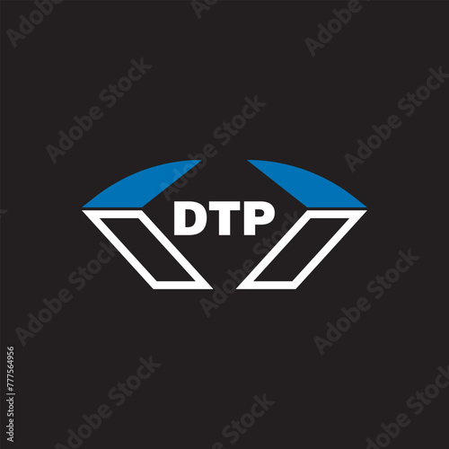 DTP letter logo design on white background. DTP logo. DTP creative initials letter Monogram logo icon concept. DTP letter design