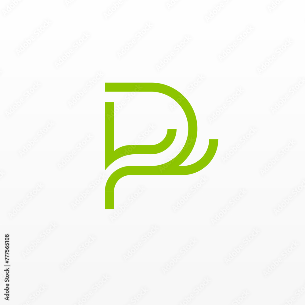 Modern minimal style initial P logo suitable for business Modern minimal style initial P logo suitable for business