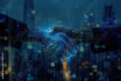 Innovative Partnership: Human and AI Hands Unite
