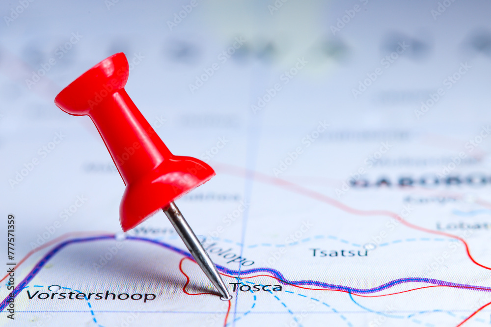 Tosca, South Africa pin on map Tosca, South Africa pin on map