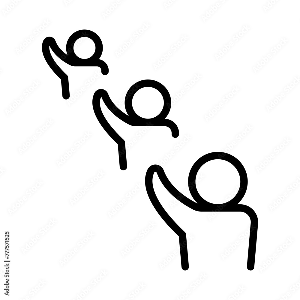People raised hand icon People raised hand icon