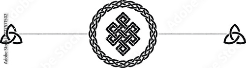 Grunge Celtic Header - Braid Ring, Infinity Knot, Triquetra
