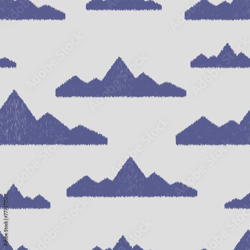 Seamless vector ikat geometric ikat pattern.