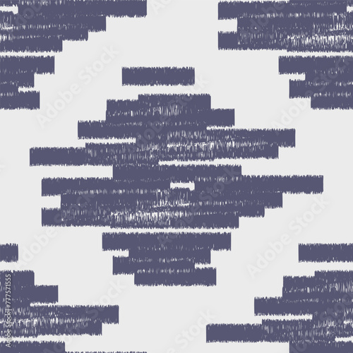 Seamless vector ikat geometric ikat pattern.