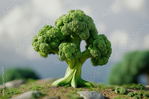 Abundant Broccoli Harvest Field