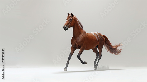 A horse, long-legged and majestic, an icon of strength and perseverance.
 photo