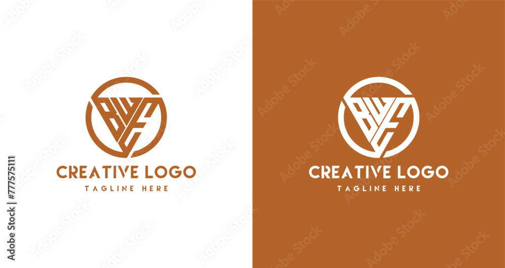 BWE Logo design in triangle shape BWE Logo design in triangle shape