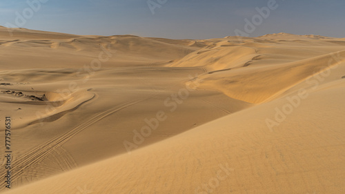 Blick auf die Sandd  nen der W  ste Namib