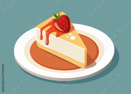 Simple perfection: cheesecake on a white plate