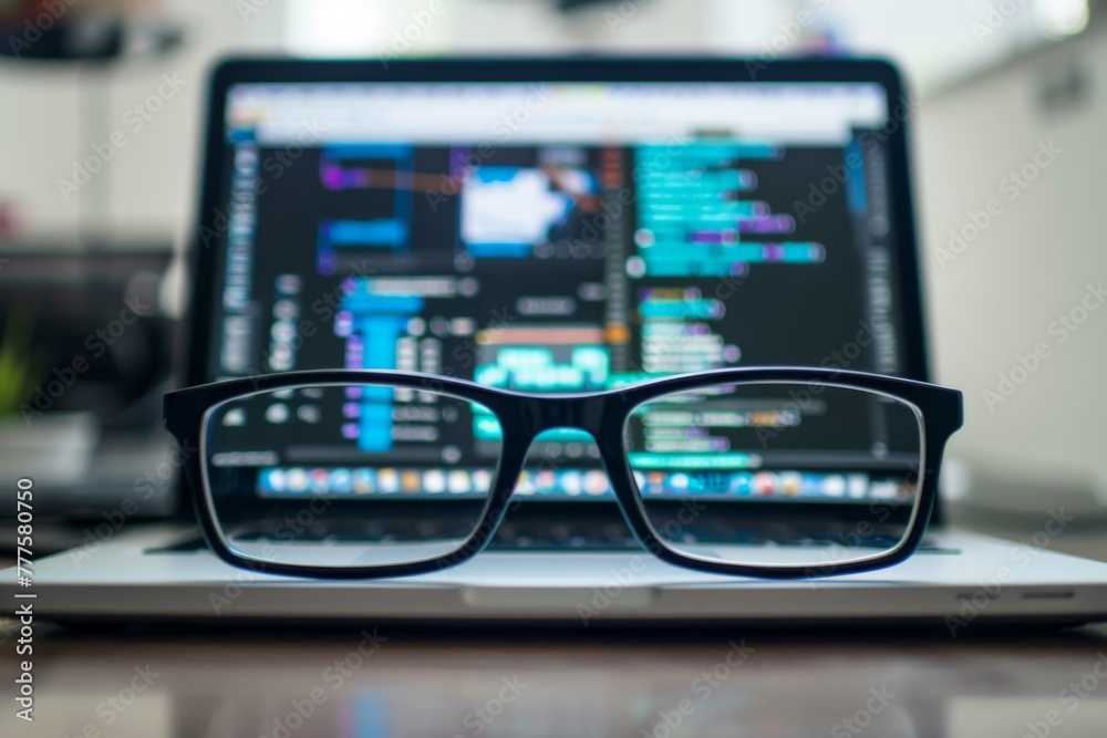 Photo Art Print Computer glasses to reduce digital eye strain RealPeopleStudio