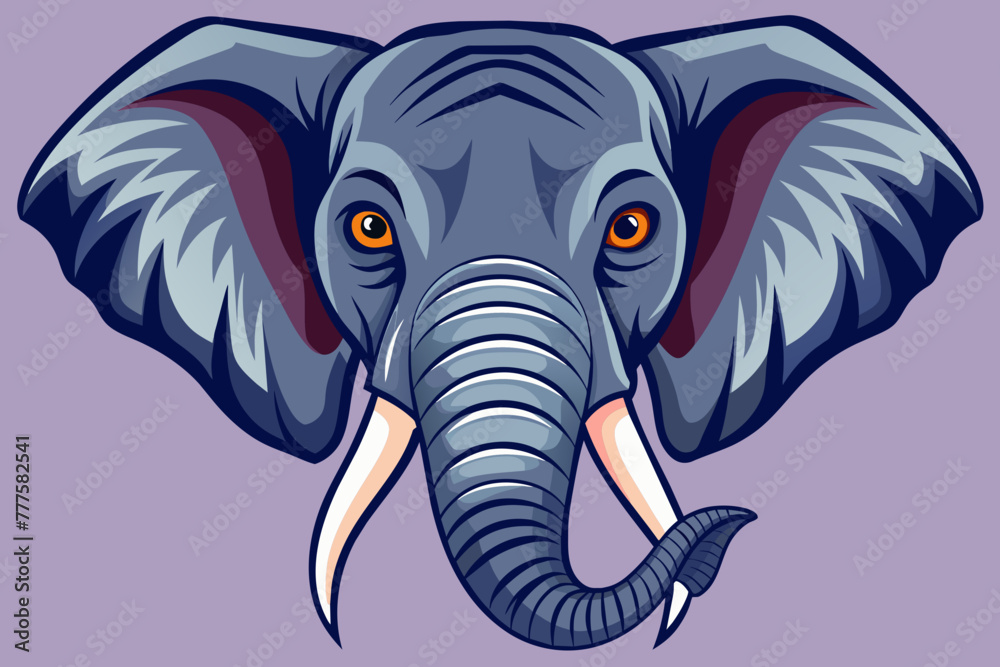 elephant-face-vector-illustration