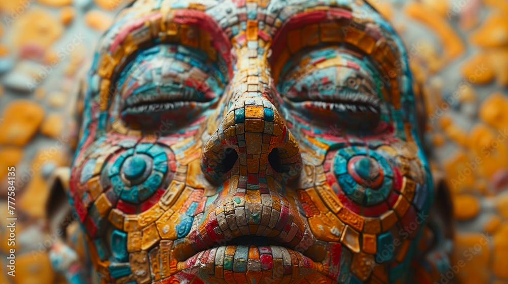 Psychedelic portrait of an unknown deity