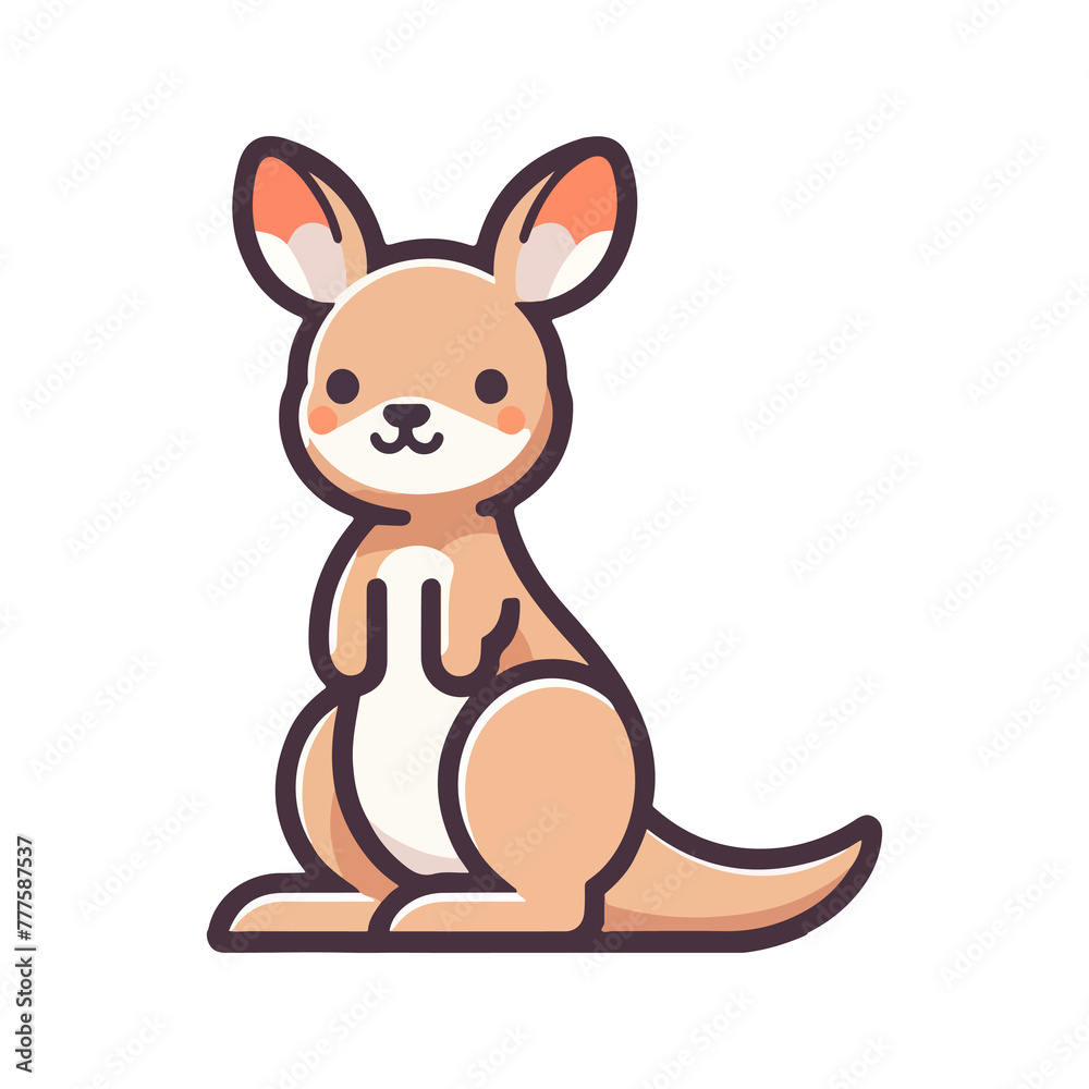 cute icon character kangaroo cute icon character kangaroo