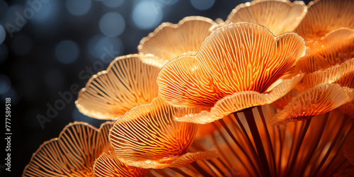 Radiant Orange Mushrooms Glow © smth.design