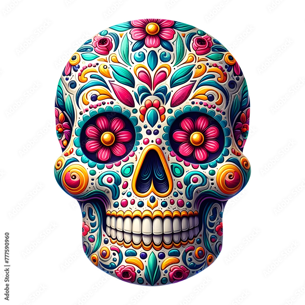 Mexican Scary Skull Art Mexican Scary Skull Art