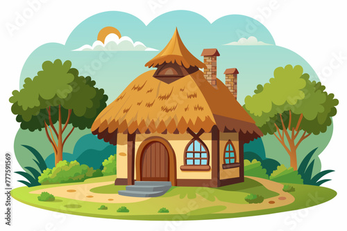  Thatched Cottage vector 