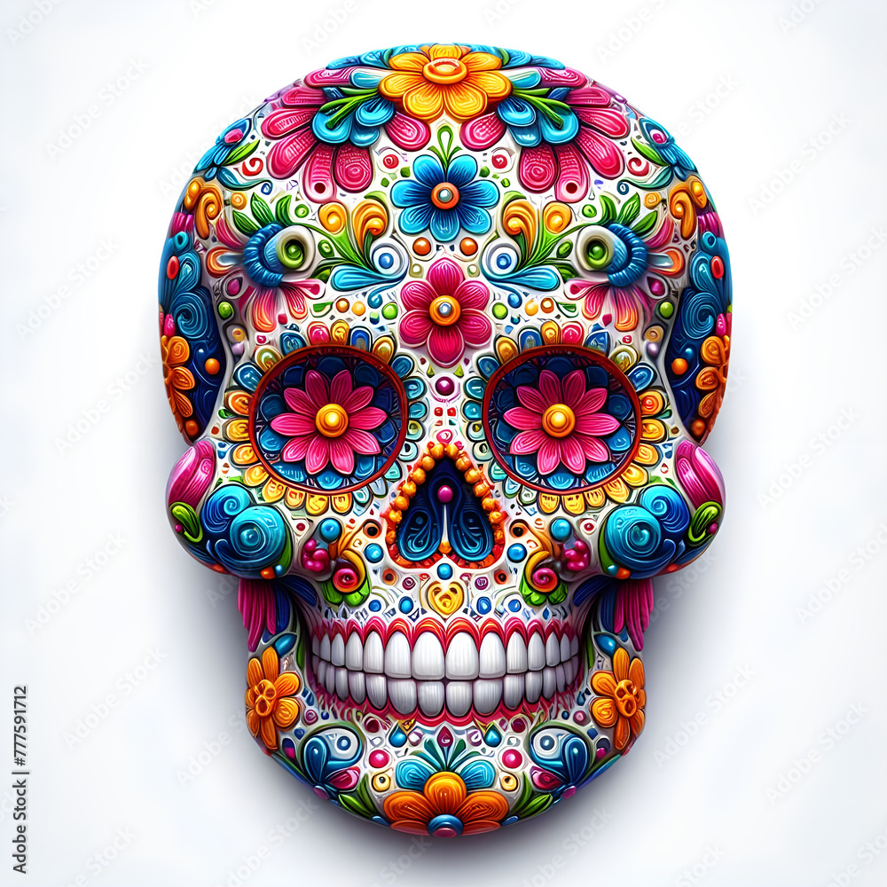 Sugar Skull Deadly Horror Traditional Style