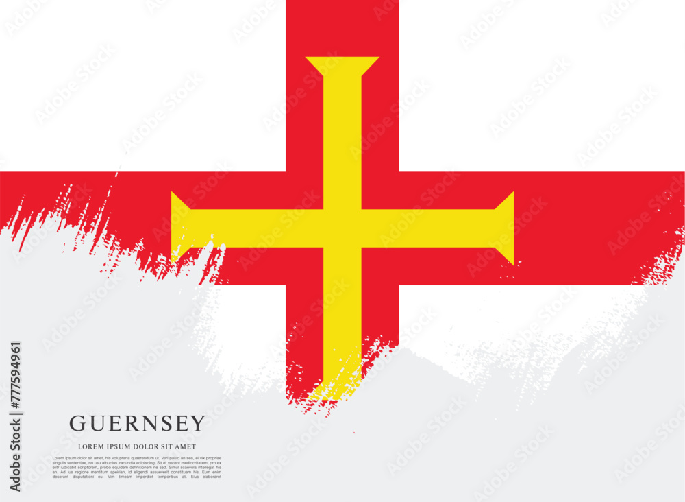 Flag of Guernsey, vector graphic design