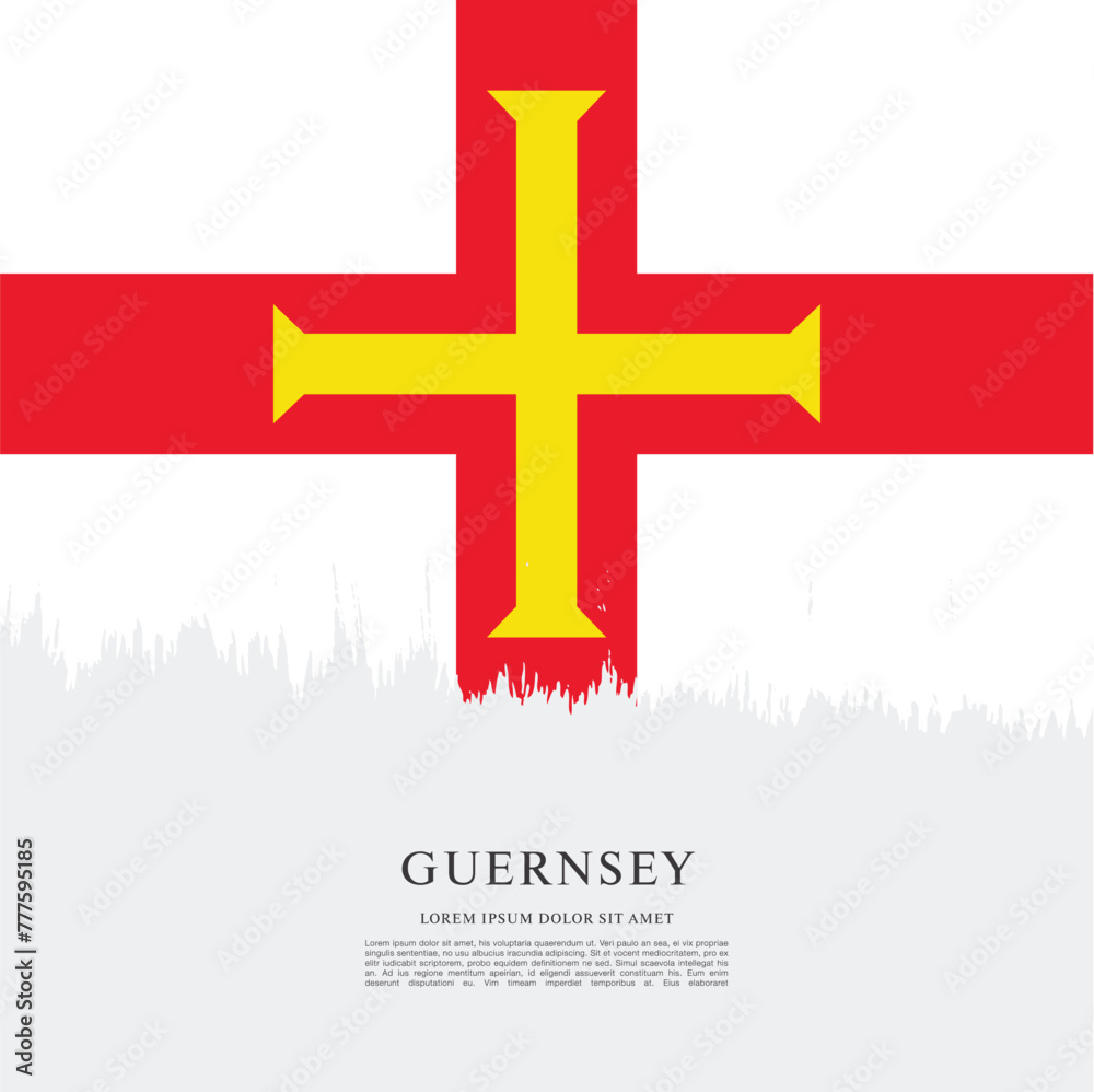 Flag of Guernsey, vector graphic design Flag of Guernsey, vector graphic design