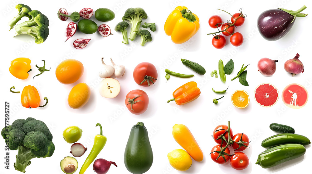 Exquisite Assortment of Fresh Vegetables and Fruits Exquisite Assortment of Fresh Vegetables and Fruits