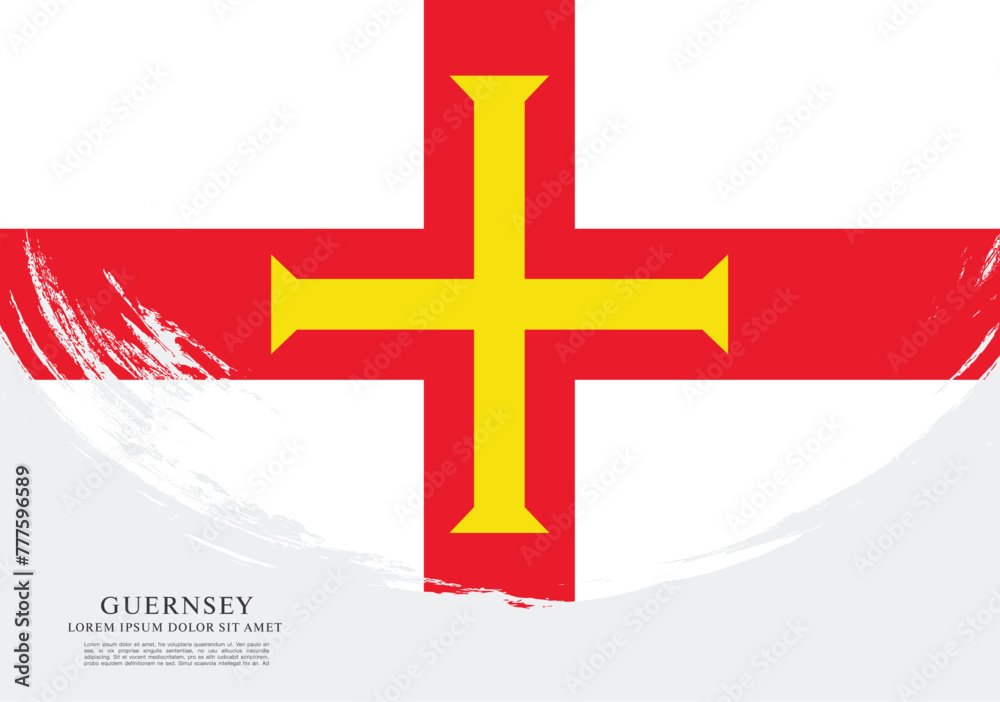 Flag of Guernsey, vector graphic design Flag of Guernsey, vector graphic design