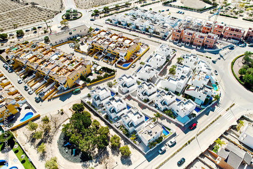 Aerial image panoramic photo Los Montesinos townscape with luxury villas, located in the province of Alicante, Valencian Community, Spain © Alex Tihonov