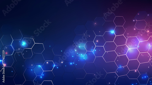 Abstract background with hexagon pattern. healthcare technology