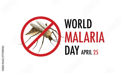 World Malaria Day, concept, 25 April.