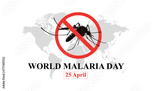 World Malaria Day, concept, 25 April.