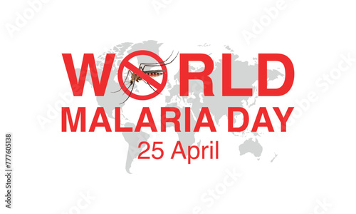 World Malaria Day, concept, 25 April.