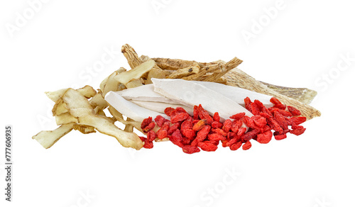 Ingredients for Chinese herbal soup transparent png