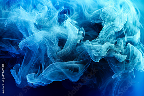A blue smoke cloud with a blue hue.