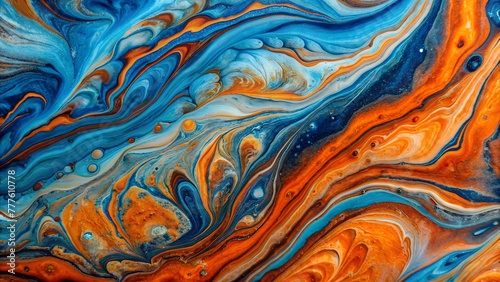 Abstract Marbled Waves Texture - Colorful Background Stock Image