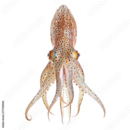 humbold squid on isolated transparent background photo