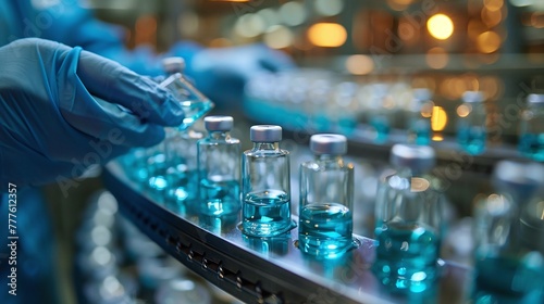 sterile pharmaceutical production facility ensures compliance with healthcare regulations during vial inspection process
