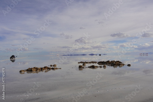 Stones on the saltflats photo